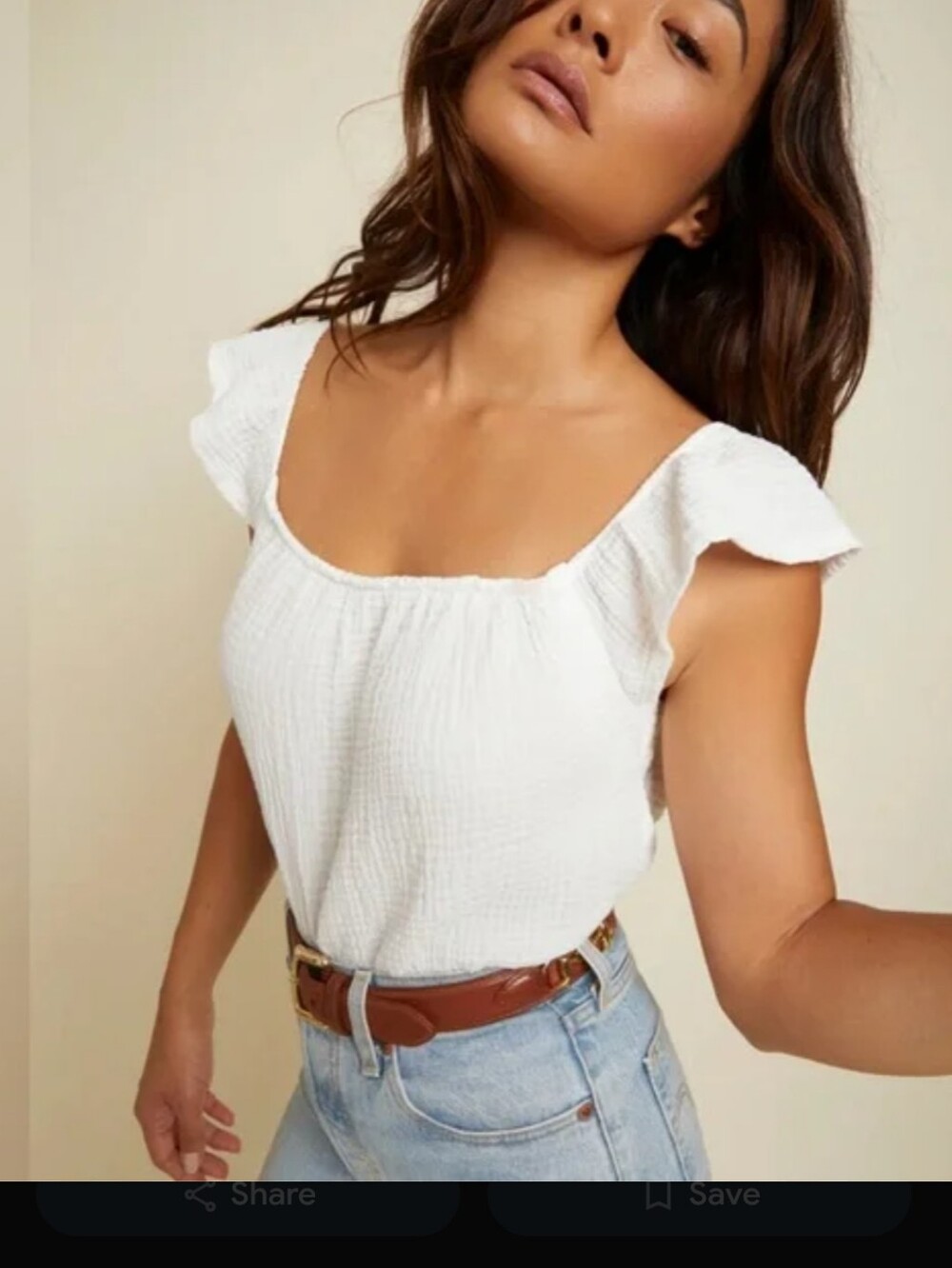 NWT Women’s White Gauze Top